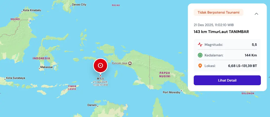 Maluku Mendadak Bergetar, BMKG Keluarkan Peringatan Tegas: Jangan Anggap Remeh Gempa 5,5 Ini PusatFocus - Gempa Maluku