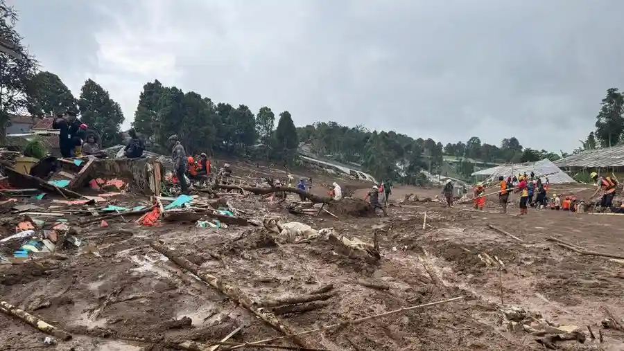 PusatFocus - Kondisi Terkini Longsor Desa Pasirlangu Bandung