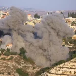 Asap Mengepul Akibat Israel Lancarkan Serangan Ke Negara Arab